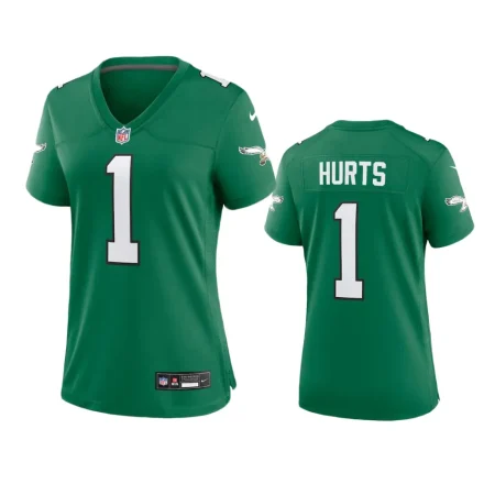 Women's Philadelphia Eagles Jalen Hurts Kelly Green Alternate Game Jersey