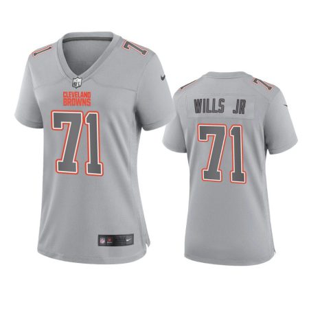 Women's Cleveland Browns Jedrick Wills Gray Atmosphere Fashion Game Jersey