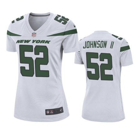 Women's New York Jets Jermaine Johnson II White Game Jersey