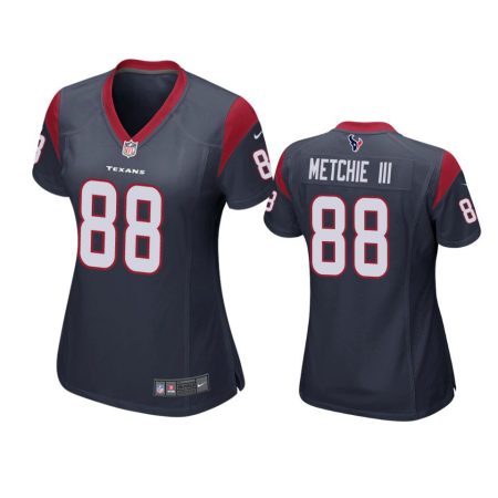 Women's Houston Texans John Metchie III Navy Game Jersey