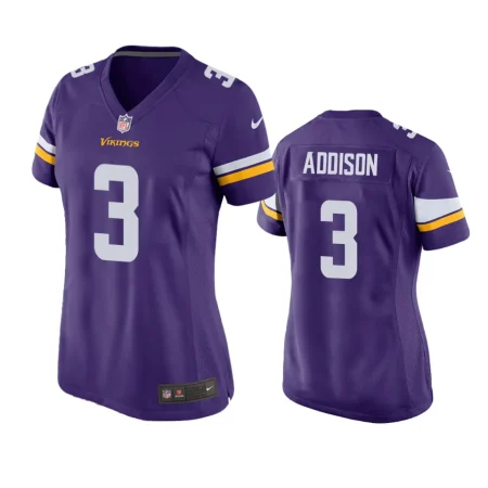 Women's Minnesota Vikings Jordan Addison Purple Game Jersey