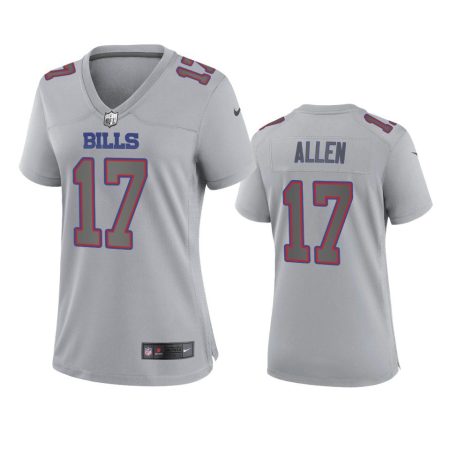 Women's Buffalo Bills Josh Allen Gray Atmosphere Fashion Game Jersey