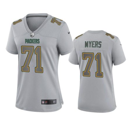 Women's Green Bay Packers Josh Myers Gray Atmosphere Fashion Game Jersey