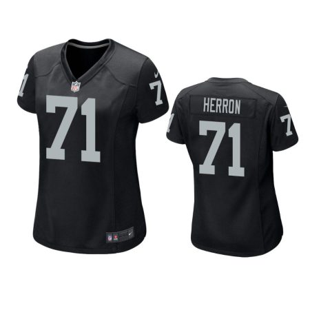 Women's Las Vegas Raiders Justin Herron Black Game Jersey
