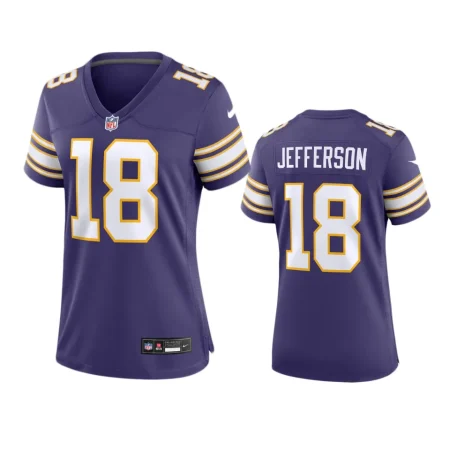 Women's Minnesota Vikings Justin Jefferson Purple Classic Game Jersey