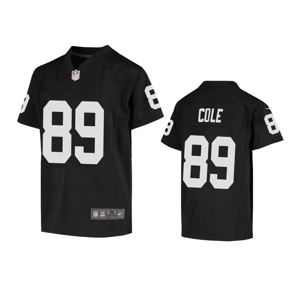 Youth Las Vegas Raiders Keelan Cole Black Game Jersey 1 women keelan cole raiders game black jersey 0a