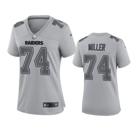 Women's Las Vegas Raiders Kolton Miller Gray Atmosphere Fashion Game Jersey