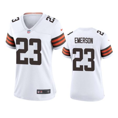 Women's Cleveland Browns Martin Emerson White Game Jersey