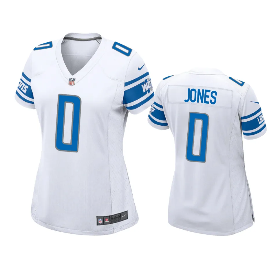 Women's Detroit Lions Marvin Jones White Game Jersey 1 women marvin jones lions game white jersey