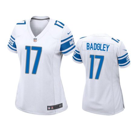 Women's Detroit Lions Michael Badgley White Game Jersey