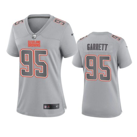 Women's Cleveland Browns Myles Garrett Gray Atmosphere Fashion Game Jersey