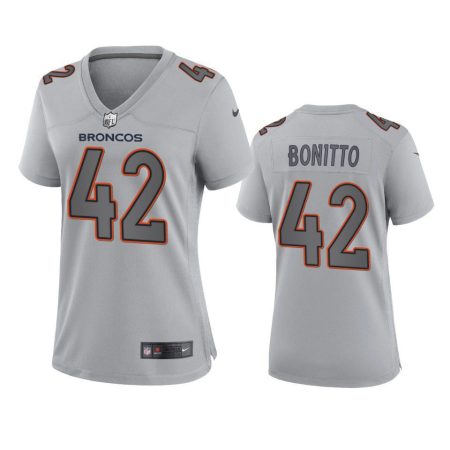 Women's Denver Broncos Nik Bonitto Gray Atmosphere Fashion Game Jersey