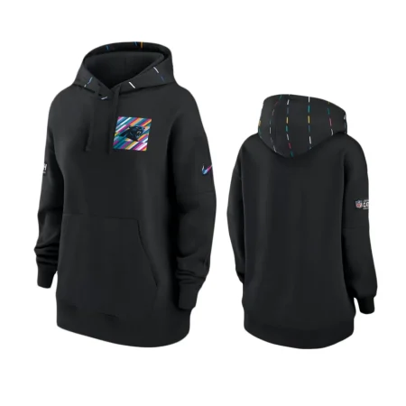 Women's Carolina Panthers Black 2023 NFL Crucial Catch Club Hoodie