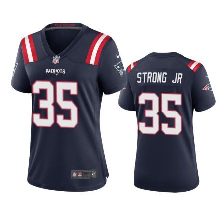 Women's New England Patriots Pierre Strong Jr. Navy Game Jersey
