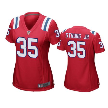 Women's New England Patriots Pierre Strong Jr. Red Game Jersey