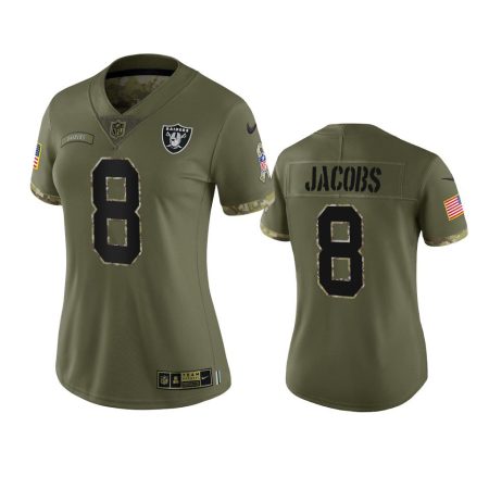Women's Las Vegas Raiders Josh Jacobs Olive 2022 Salute To Service Limited Jersey
