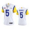 Women's Los Angeles Rams Jalen Ramsey White Super Bowl LVI Champions Game Jersey 2 women rams jalen ramsey white super bowl lvi champions game jersey