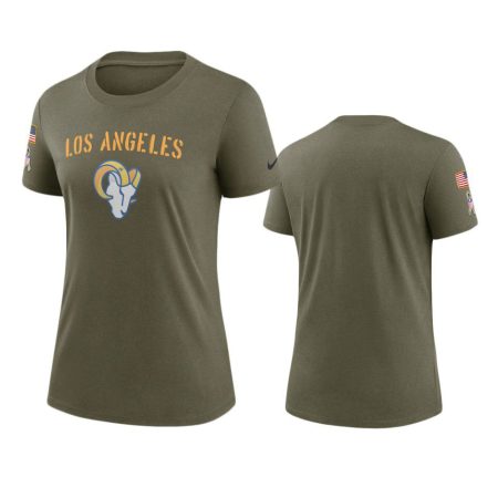 Women's Los Angeles Rams Olive 2022 Salute To Service Legend T-Shirt
