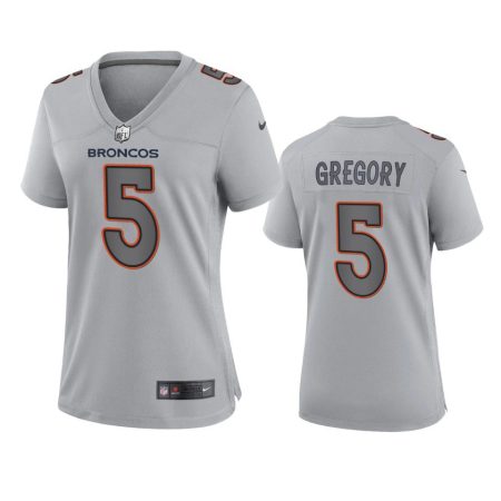 Women's Denver Broncos Randy Gregory Gray Atmosphere Fashion Game Jersey
