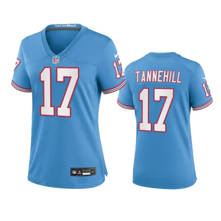 Women's Tennessee Titans Ryan Tannehill Light Blue Oilers Throwback Game Jersey