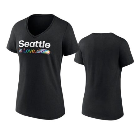 Women's Seattle Seahawks Black City Pride T-Shirt