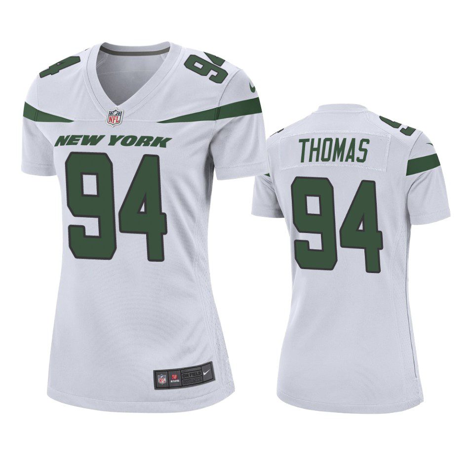 Women's New York Jets Solomon Thomas White Game Jersey 1 women solomon thomas jets game white jersey