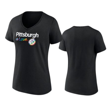 Women's Pittsburgh Steelers Black City Pride T-Shirt