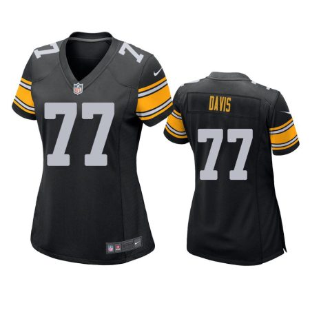 Women's Pittsburgh Steelers Jesse Davis Black Game Jersey