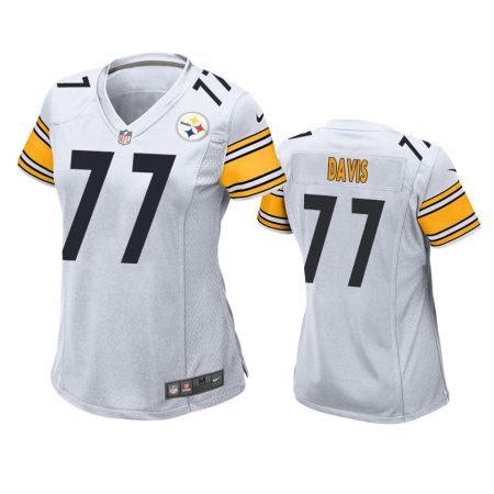 Women's Pittsburgh Steelers Jesse Davis White Game Jersey