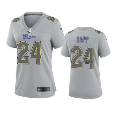 Women's Los Angeles Rams Taylor Rapp Gray Atmosphere Fashion Game Jersey