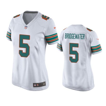 Women's Miami Dolphins Teddy Bridgewater White Throwback Game Jersey