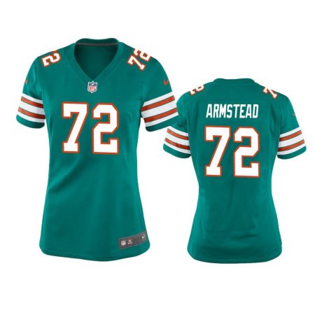 Women's Miami Dolphins Terron Armstead Aqua Throwback Game Jersey