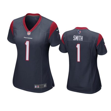 Women's Houston Texans Tremon Smith Navy Game Jersey