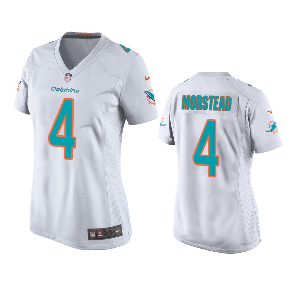 Women's Miami Dolphins Thomas Morstead White Game Jersey 1 women thomas morstead dolphins game white jersey