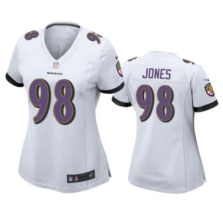 Women's Baltimore Ravens Travis Jones White Game Jersey