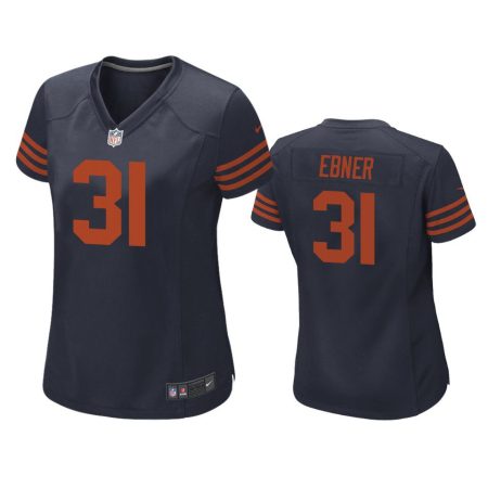 Women's Chicago Bears Trestan Ebner Navy Throwback Game Jersey