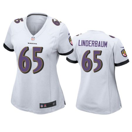 Women's Baltimore Ravens Tyler Linderbaum White Game Jersey