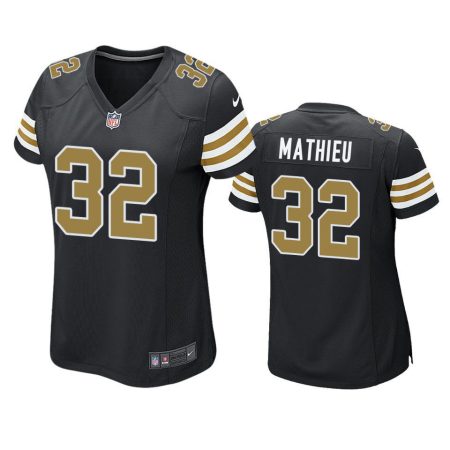 Women's New Orleans Saints Tyrann Mathieu Black Alternate Game Jersey