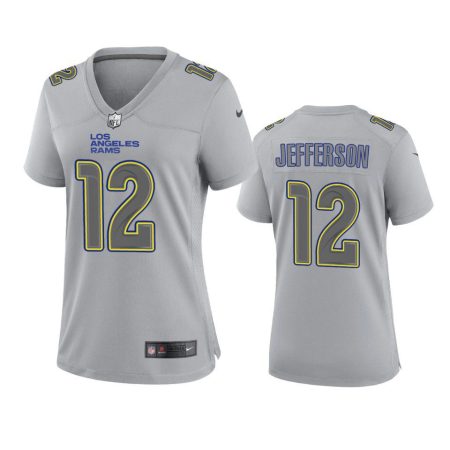 Women's Los Angeles Rams Van Jefferson Gray Atmosphere Fashion Game Jersey