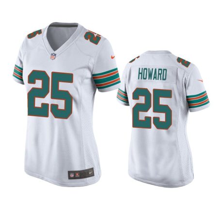 Women's Miami Dolphins Xavien Howard White Throwback Game Jersey