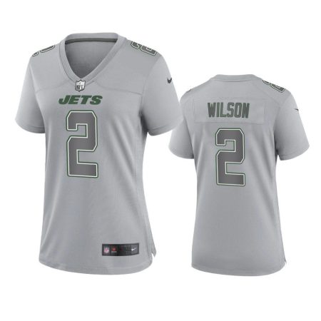 Women's New York Jets Zach Wilson Gray Atmosphere Fashion Game Jersey