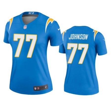 Los Angeles Chargers Zion Johnson Powder Blue Legend Jersey - Women's