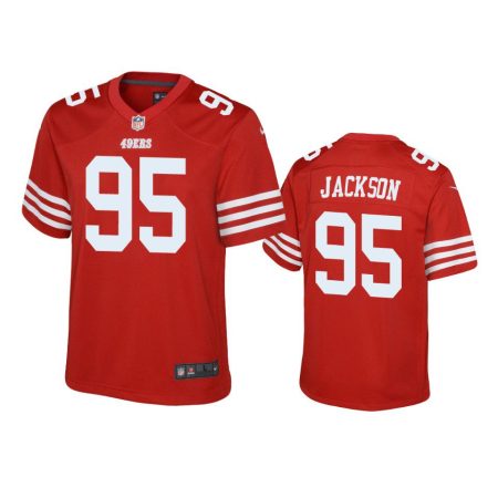 Youth 49ers Drake Jackson Scarlet Game Jersey