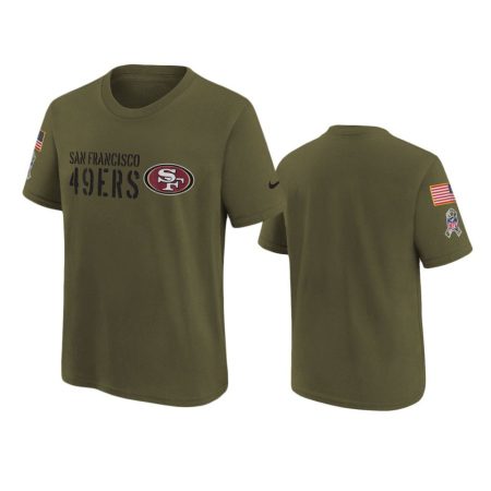 Youth San Francisco 49ers Olive 2022 Salute To Service Legend T-Shirt