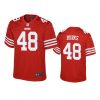 Youth 49ers Oren Burks Scarlet Game Jersey 3 youth 49ers oren burks game scarlet jersey