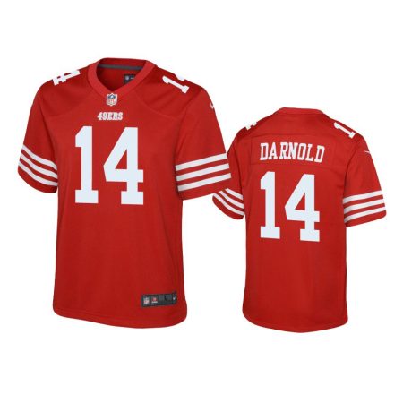 Youth 49ers Sam Darnold Scarlet Game Jersey