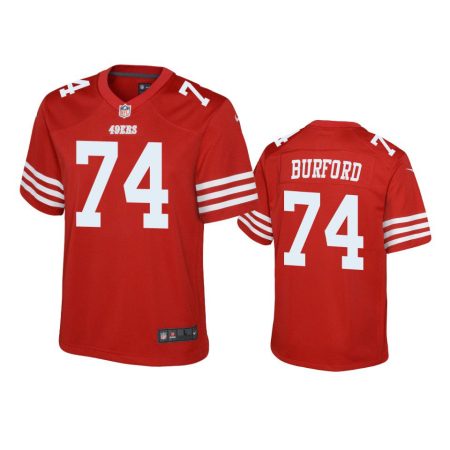 Youth 49ers Spencer Burford Scarlet Game Jersey