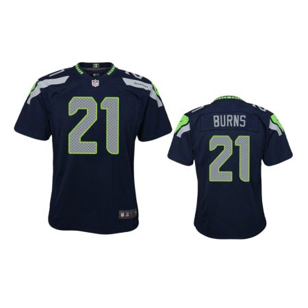 Youth Seattle Seahawks Artie Burns College Navy Game Jersey