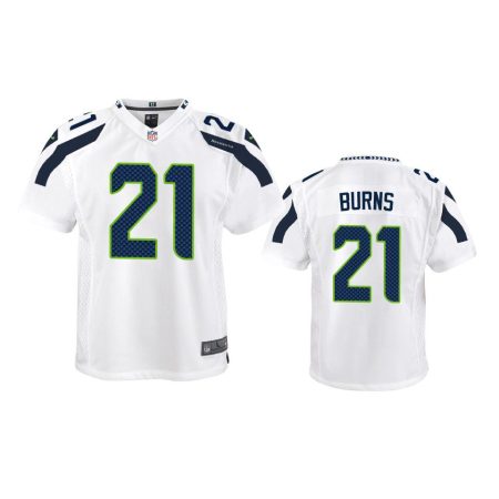 Youth Seattle Seahawks Artie Burns White Game Jersey