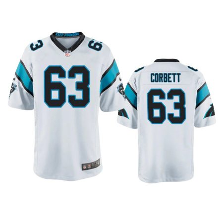 Youth Carolina Panthers Austin Corbett White Game Jersey